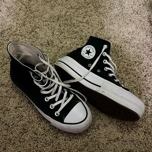 Black high top converse